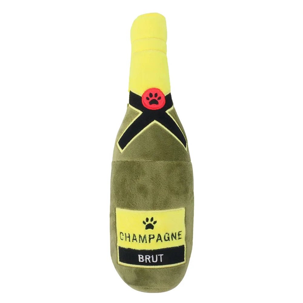 Champagne Plush Dog Toy - Angie's Pet ProvisionsAngie's Pet Provisions