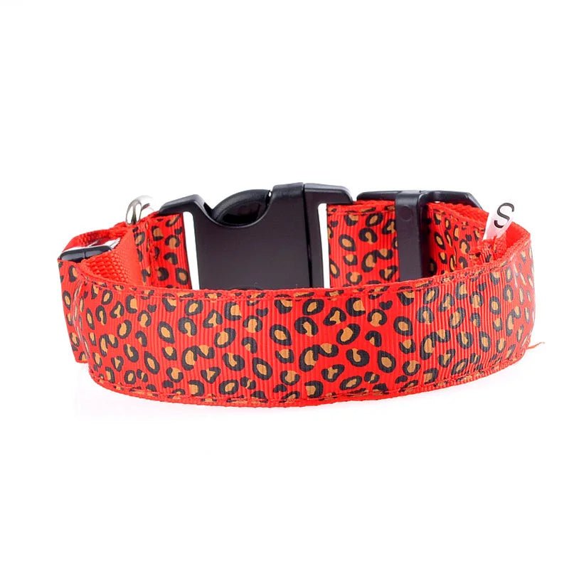 LED Leopard Print Dog Collar - Angie's Pet ProvisionsAngie's Pet Provisions