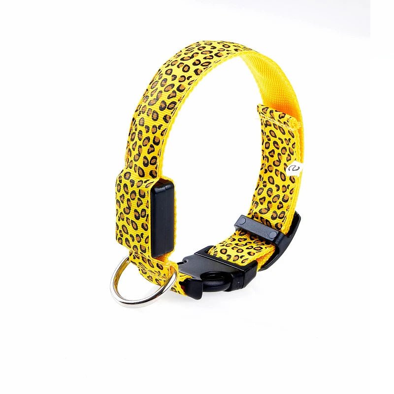 LED Leopard Print Dog Collar - Angie's Pet ProvisionsAngie's Pet Provisions