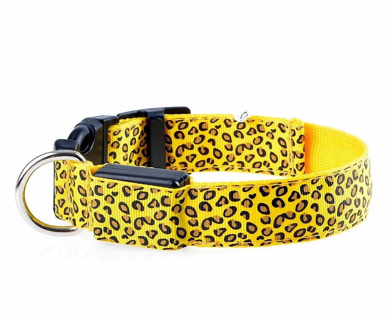 LED Leopard Print Dog Collar - Angie's Pet ProvisionsAngie's Pet Provisions