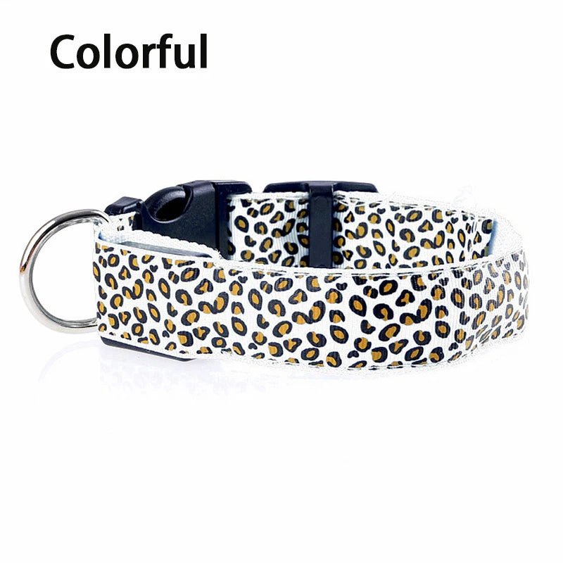 LED Leopard Print Dog Collar - Angie's Pet ProvisionsAngie's Pet Provisions