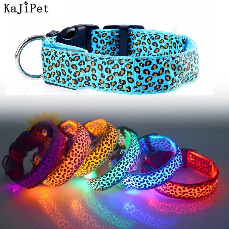 LED Leopard Print Dog Collar - Angie's Pet ProvisionsAngie's Pet Provisions