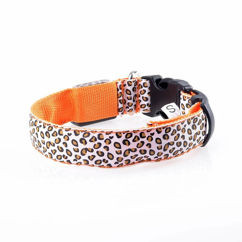 LED Leopard Print Dog Collar - Angie's Pet ProvisionsAngie's Pet Provisions