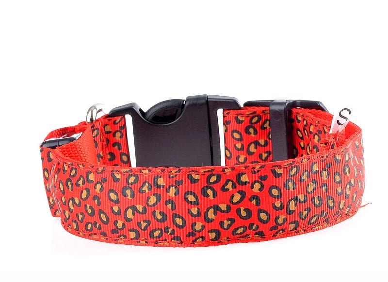 LED Leopard Print Dog Collar - Angie's Pet ProvisionsAngie's Pet Provisions