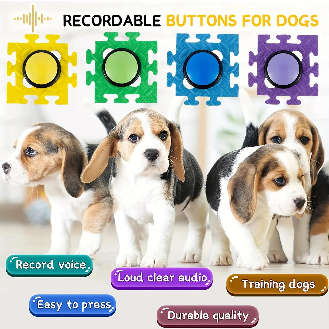 Recordable Dog Training Buttons - Angie's Pet ProvisionsAngie's Pet Provisions